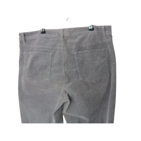 Talbots Gray High Waist Straight Corduroy Dress Pants Size 16 Cotton Blend Zip - Picture 8 of 14